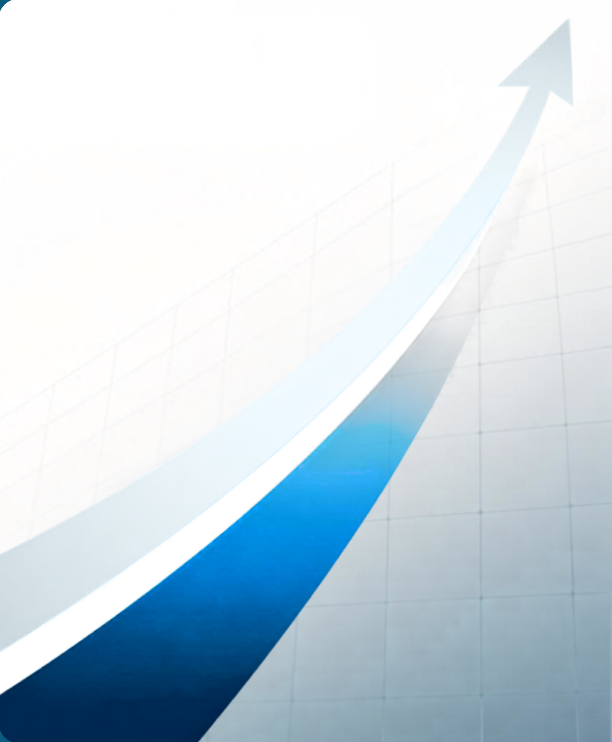 Upward growth trend graphic